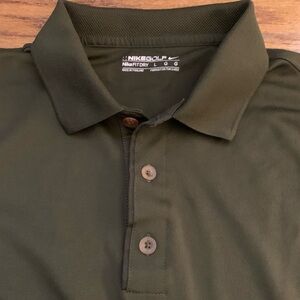 NIKE GOLF SS Brown 3 Button Polo